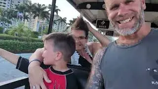 Cruising in a golf cart