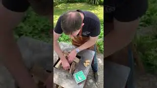 Starting fire in Quan fireplace