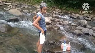 Taking a bath in the river! Solo camping!