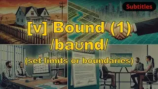 [v] Bound meaning (set limits or boundaries) with 5 examples