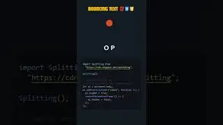 Bouncing Text using HTML, CSS & JS 