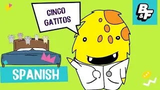 Learn Spanish with BASHO & FRIENDS | Cinco Gatitos for kids