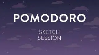 Pomodoro 25/5 - Sketch Session || COZY RAIN AND SCRIBBLE SOUND 🌧️