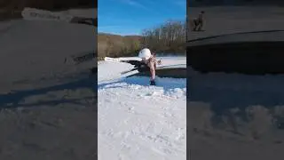 Beginner Skier Learns Boxslides!! 