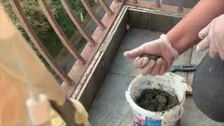 клеим плитку на улице под открытым небом