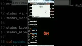 How to implement a status bar in Tkinter Python #shorts  #tutorial #windows #python #1000subscriber