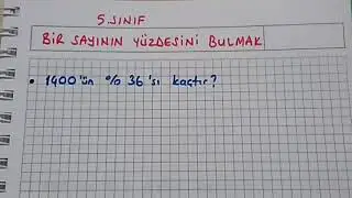 5.sınıf matematik Yüzdeler (Bir sayının yüzdesini bulmak) 