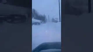 Дороги в переулках Туруханска после метели