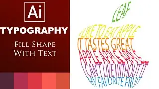 Typography Fill Shape with Text Using Envelope Distort in Illustrator 2020. Illustrator Lesson 15