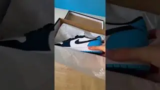 Unboxing new 2022 Jordan 1 Low OG Black Dark Powder Blue | from SNKRS