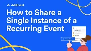 How to Share a Recurring Event as a Single Instance