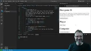 Live coding a dice game of 21 in JavaScript with HTML, CSS and ESM modules