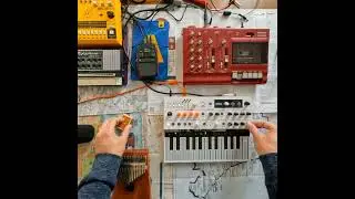 Microfreak and Tascam Porta Studio 02 in action