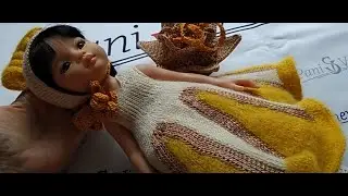 Секреты тунисского вязания на примере платья для куклы.