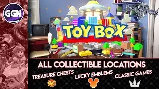 KH3 | Toy Box - All Collectible Locations (Treasure Chests, Lucky Emblem & Classic Games)
