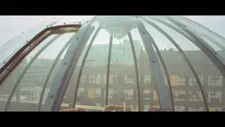 Igloo bar днем, съемка с коптера. 4K