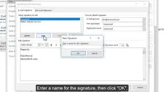 Configuring your email signature in Outlook 2016