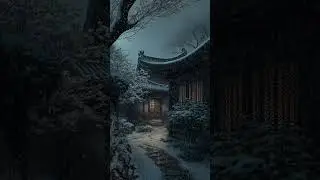 Beautiful Snowfall in Night 