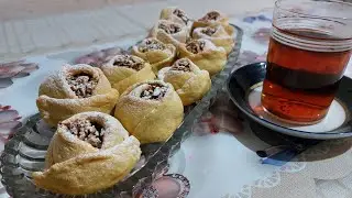 Asan hazırlanan almalı qızıl gül peçenyesi