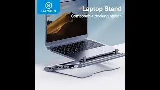 HAGIBIS LAPTOP STAND FOR DESK WITH HUB 8 IN 1 DOCKING STATION HOLDER