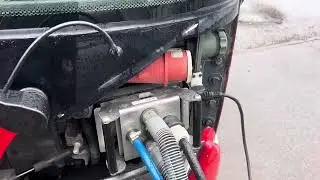 Modernums motorvärmarkabel på olika fordon i Transdevs bussdepå i Märsta