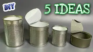 НЕ ВЗДУМАЙ ВЫКИНУТЬ🔊5 ИДЕЙ ИЗ ЖЕСТЯНЫХ БАНОК🔥ПОДЕЛКИ ИЗ КОНСЕРВНЫХ БАНОК-ДЛЯ ДОМА💥DIY Creative Ideas