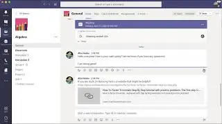 General Channel in a Microsoft Teams Class