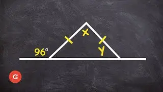 Solve for x and y using the exterior angle theorem for triangles | Geo Q16
