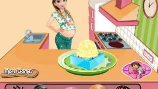 Frozen Pregnant Anna Ice Cream Decoration (Холодное сердце: беременная Анна готовит мороженое)