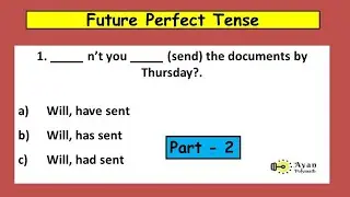 Test 28# Future Perfect Tense | Part 2