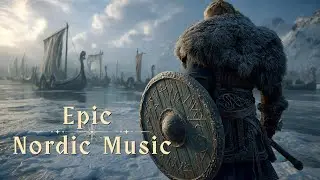 Nordic Winter Campfire Music ~ Relaxing Viking Folk for Sleep & Study