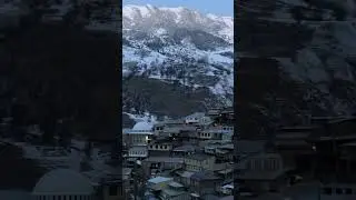 Зима в горном селе Дагестана