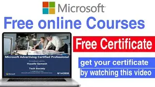 Microsoft Free Online Courses with Certificate || Microsoft Free Certification Courses 2020
