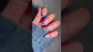Easy Marble Nails 💙🤍