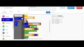 Even and odd number in edublocks python