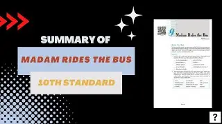 Summary of "Madam Rides the Bus" 10th Standard NCERT