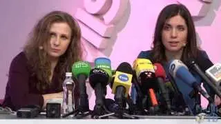 Пресс конференция освобождённых участниц Pussy Riot