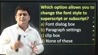Lect#2 -  Ms  Word MCQs (Font Formatting)