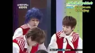 101208~Cut~Eunhyuk showing beautiful legs with YS, LT