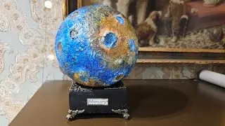 Як зробити планету Меркурій з глобусу, серветок та пенопласту)