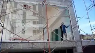 Раздвижная система балконного остекления, высокие стекла