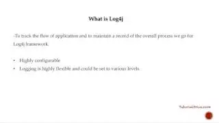 What is Log4j | Log4J tutorial