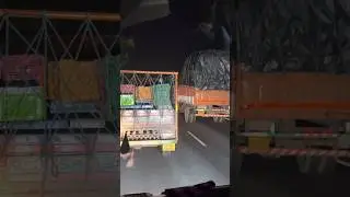 Night Volvo Bus Driving Skills !! Chesing other ￼vehicles 🙌🔥✌️ #short #bus #maheshvolvoraider