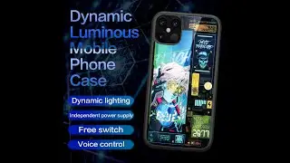 flash men Intelligent Dynamic Luminous Phone Case, Voice Starting Light, Incoming Light Flash