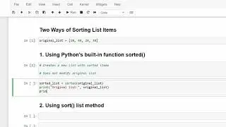 Two Ways of Sorting List Items in Python