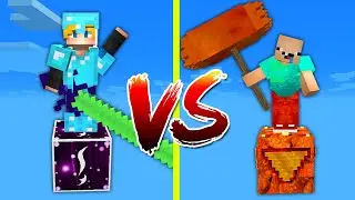 Поясни за шмот в майнкрафт! Битва лаки блоков НУБ ПРОТИВ ПРО троллинг lucky block minecraft