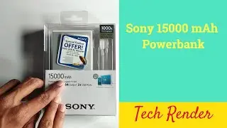 Sony 15000 mAh Power Bank  | Unboxing In Hindi | Tech Render