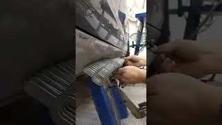 Показываю как вытягиваю сильно продавленный порог.