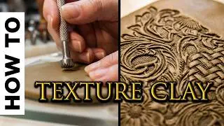 DIY Polymer Clay Textures - Leather Stamp Tools -  Polymer Clay Tutorial
