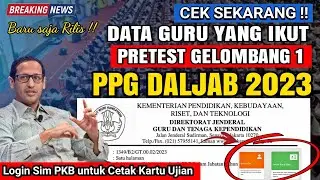 🔴Baru saja Rilis Daftar Guru yang ikut Pretest PPG Gelombang 1, Login Sim PKB utk Cetak Kartu Ujian